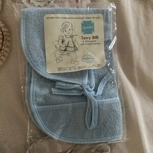 Vintage Spencer's Blue Terry Bib with Crumb Catcher